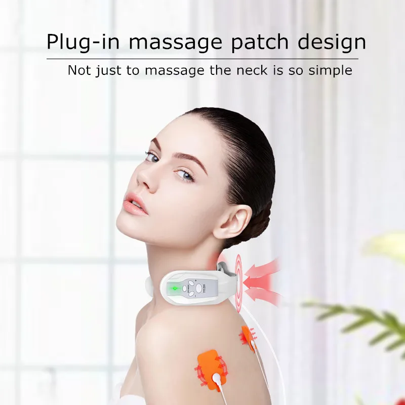 Smart Neck Massager Infrared Heating Pain Relief Tool Shoulder massage Health Care Relaxation Electric | Красота и здоровье