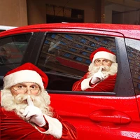 2pcs car window stickers rightleft side christmas auto vehicle window santa claus window cling vinyl sticker decal