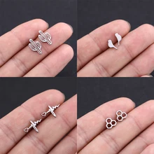 Серьги COOLTIME в стиле ретро с геометрическим рисунком растения