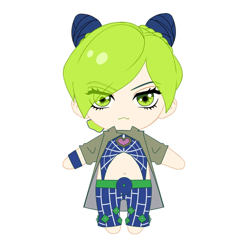 

Xmas Gift Anime JoJo's Bizarre Adventure 6 Jolyne Cujoh Cosplay Cute Plush Stuffed Change Dolls Toy 20cm Doll Plushie Clothes