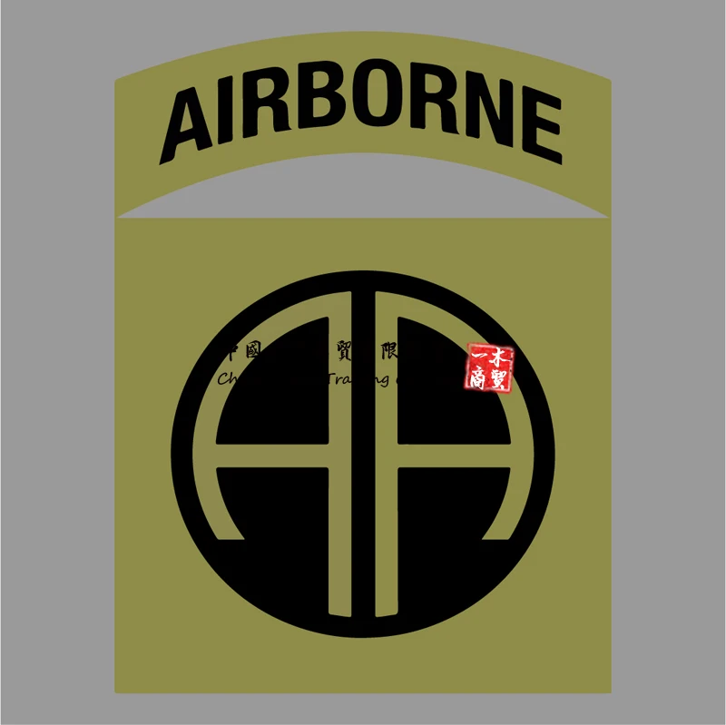 

82nd Airborne Division All American Vinyl Window Decal Sticker Olive Black