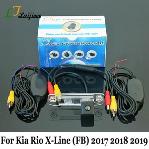 Беспроводная резервная камера для Kia Rio X-Line FB 2017 2018 2019  RCA AUX Интерфейс HD ночного видения Автомобильная камера заднего вида
