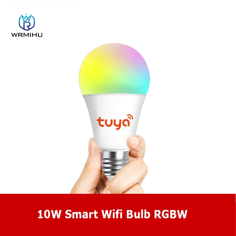 10W LED Bulb E27/E26 Smart RGBW Wifi APP Alexa Dimming Adjust Brightness Light Colorful Color Changing Warm White
