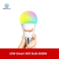 10w led bulb e27e26 smart rgbw wifi app alexa dimming adjust brightness light colorful color changing warm white