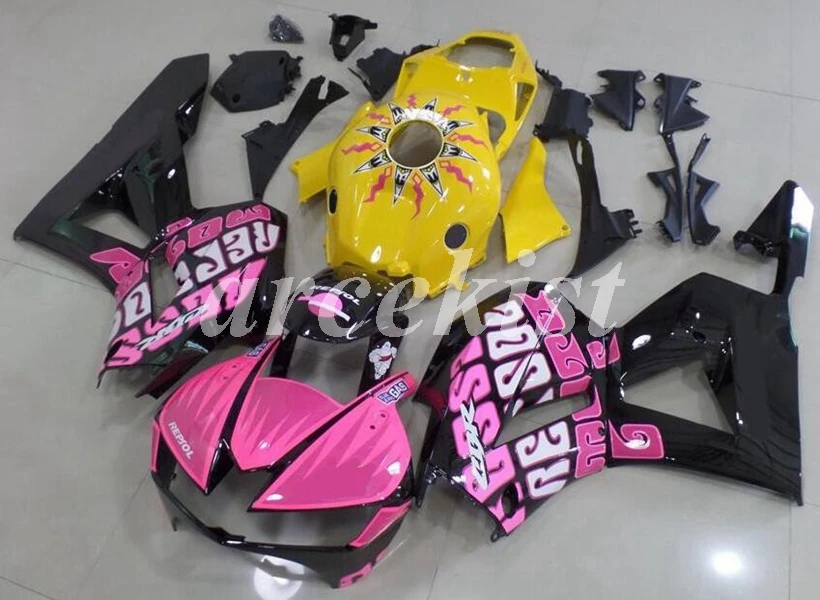 

New ABS Whole Fairings kit Fit for HONDA CBR600RR F5 2013 2014 2015 2016 2017 13 14 15 16 17 18 Custom Free Pink yellow