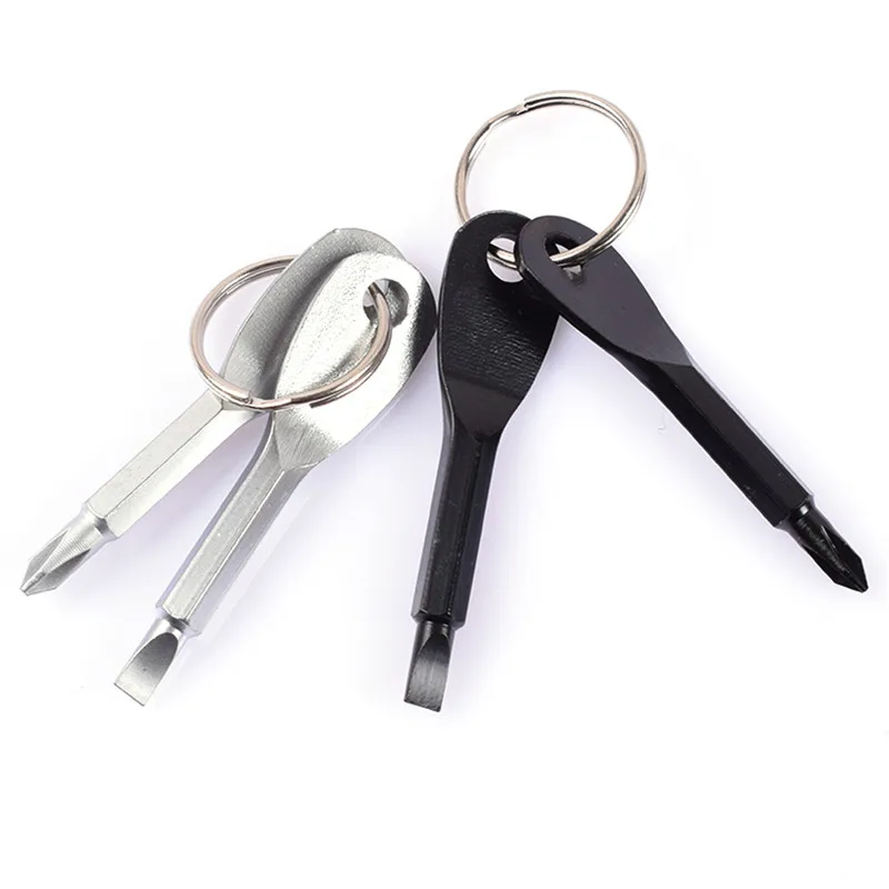 Открытый брелок Крест отвертка портативный мульти кольцо для ключей из