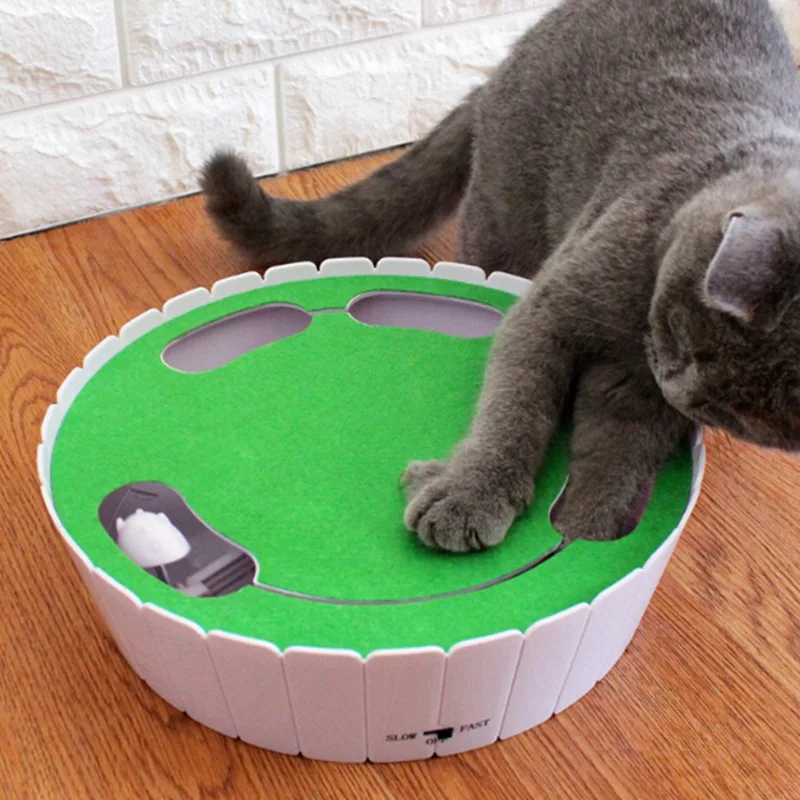 

Cat Interactive Pet Cat Toys Automatic Rotating Cat Play Teaser Plate Mice Catch Toy Electric Playing Exercise Toys hot