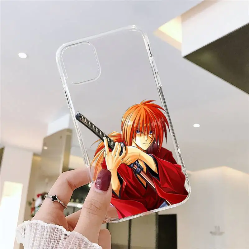 

Rurouni Kenshin anime Phone Case Transparent soft For iphone 5 5s 5c se 6 6s 7 8 11 12 plus mini x xs xr pro max