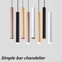 led long tube cylindrical spotlight front hotel bar chandelier simple and personalized creative restaurant with ace