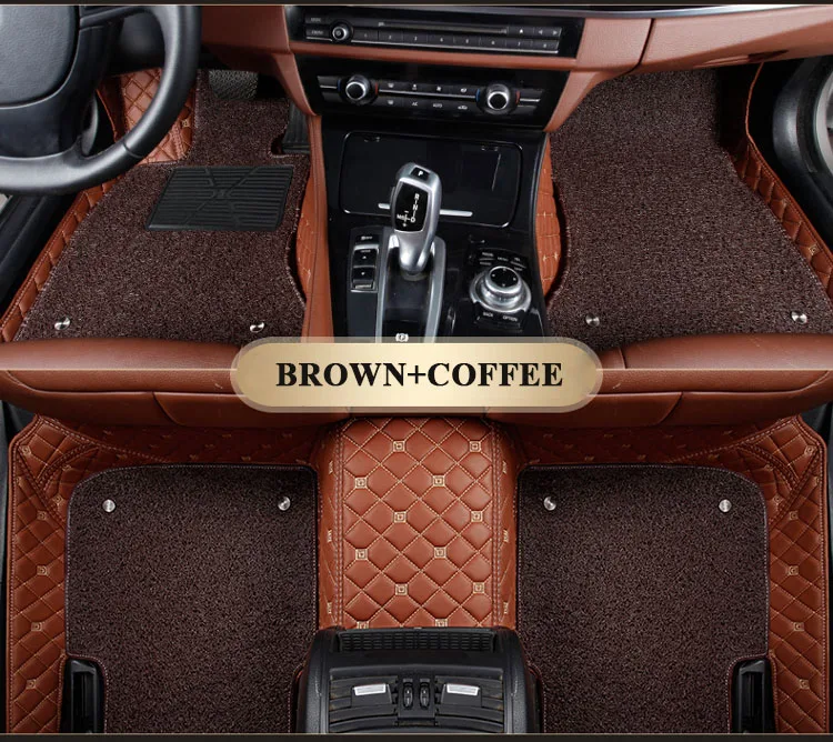 Luxury Brown Индивидуальный 3D автомобильный коврик для Chevrolet Cruze Captiva Camaro AVEO TRAX Epica Cavalier Spark LOVA автомобильные аксессуары напольный коврик ковры - Название цвета: Luxury Brown