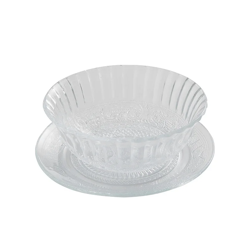 Креативная стеклянная чаша тарелка для фруктов посуда Прозрачная риса арбуза