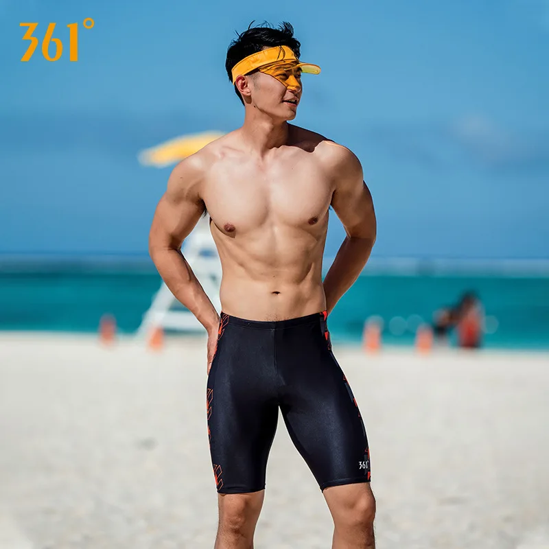 

361 Men Swimsuit Plus Size Tight Swimming Trunks Quick Dry Surf Swim Shorts Training Bathing Suit Boys Beach Short Pants Jammer