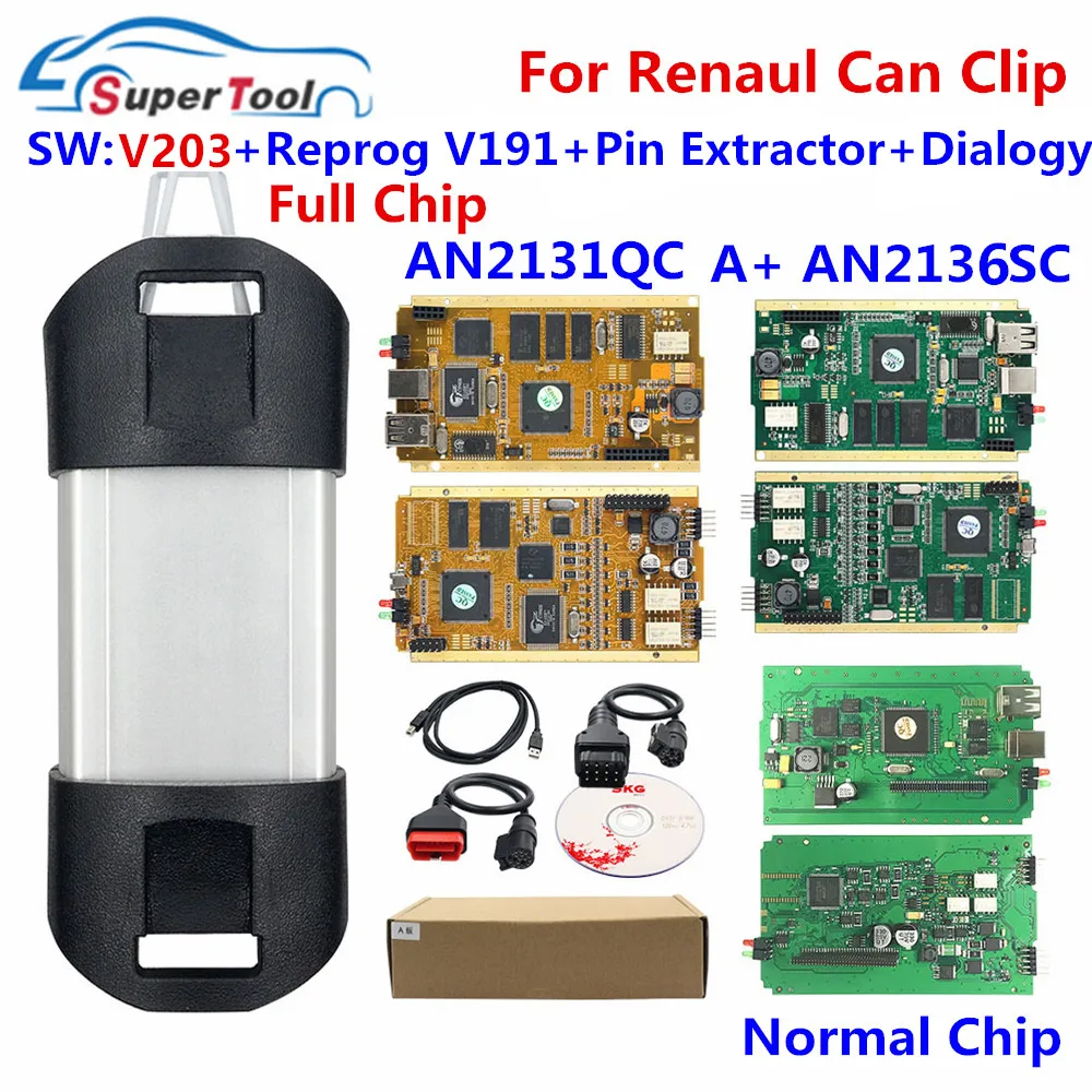 Автомобильный диагностический интерфейс CYPESS AN2131QC AN2135SC для Renault Can Clip V206 + Reprog V191