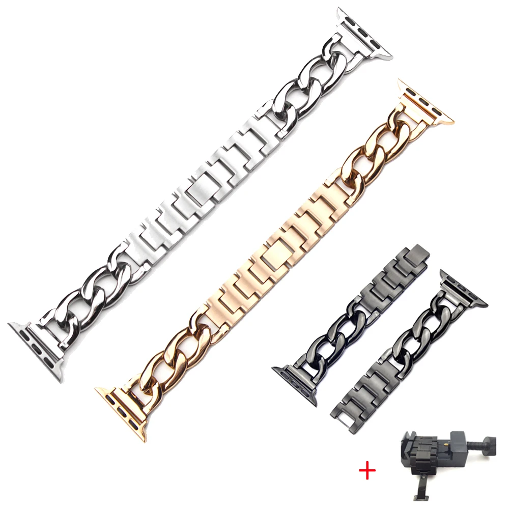 

Stainless steel strap for Apple watch band 44mm 40mm iWatch 38mm 42mm smart watchband metal bracelet applewatch serie 5 4 3 SE 6