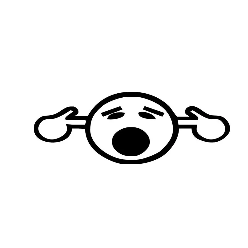 

Cartoon Too Loud Car Sticker Vinyl Auto Accessories Car Window Car Styling Decal PVC 11cm*11cm Cover Scratches Waterproof