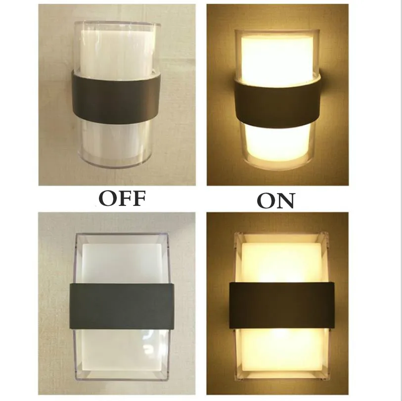 Настенный светильник на открытом воздухе Водонепроницаемый светодиодный