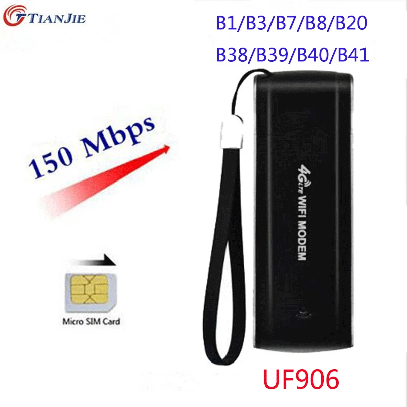 TIANJIE разблокированный 4G LTE USB WiFi роутер модем 3g/4G WiFi точка доступа 4G Автомобильный wifi модем сетевой адаптер с разъемом для sim-карты