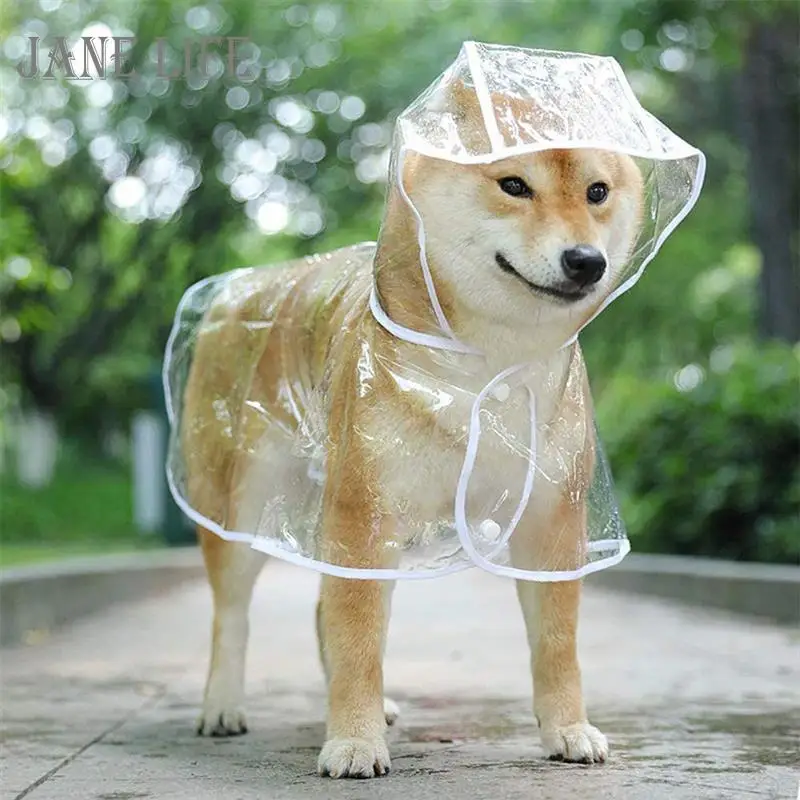 

Waterproof Pet Raincoat Puppy Teddy Large Dog Rain Out Clothes Transparent Raining Coat Breathable Lightweight Dog Rain Poncho