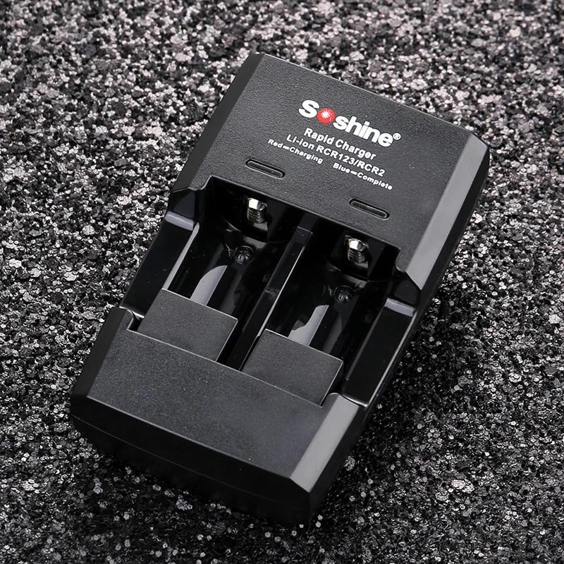 Умное быстрое зарядное устройство Soshine для Li-ion батарей RCR123 RCR2 CR2 16340 17335 с