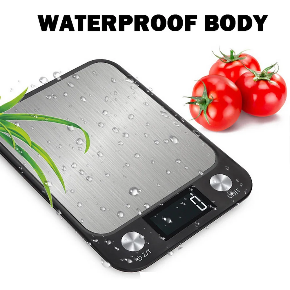 

5-10kg/1g LCD Display Multi-Function Digital Food Kitchen Scale Stainless Steel Weighing Scale Cooking Tools Balance