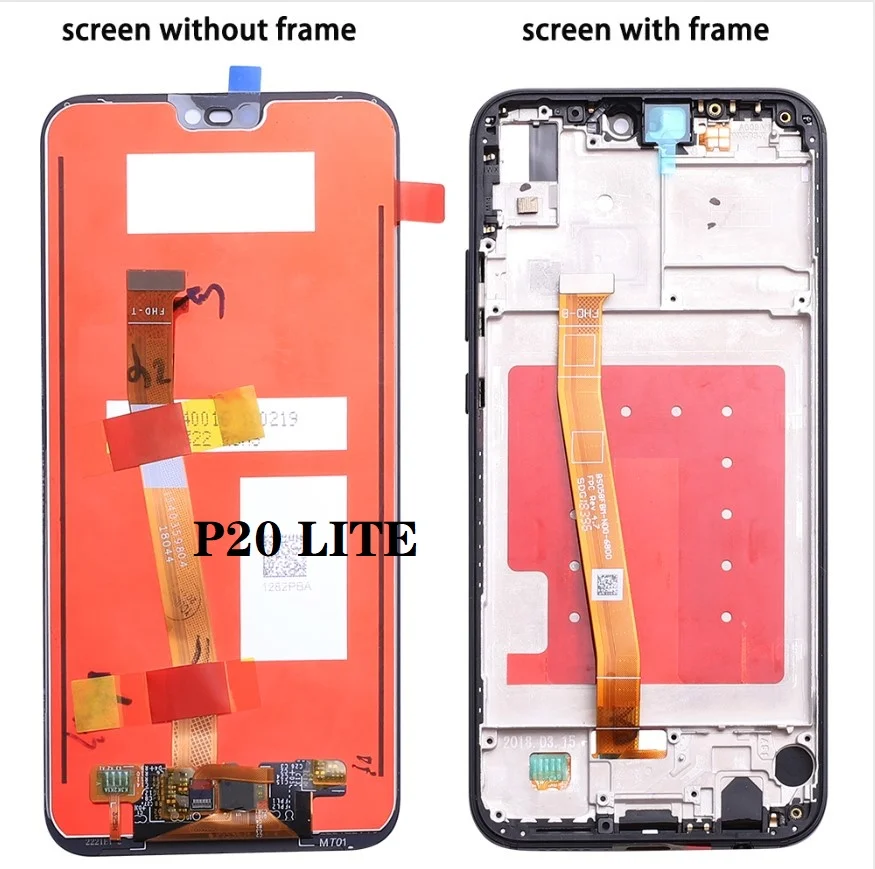 ЖК-дисплей для huawei P20 Lite ЖК-экран с рамкой кодирующий преобразователь сенсорного