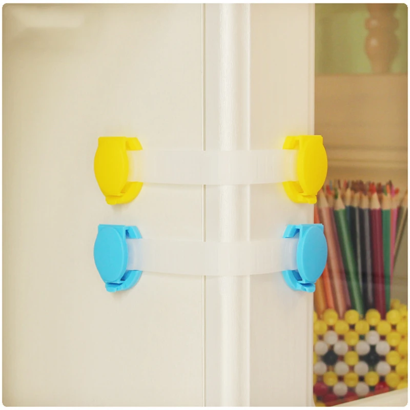 5pcs/lot Baby Cabinet Locks Safety Child Lock Refrigerator Drawer Sliding Door Fridge Protection of Children Locking Doors