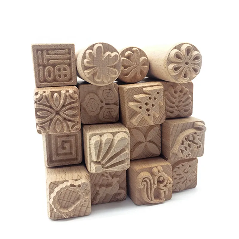 Ceramic Art Wood Texture Seal Pure Solid Wood Printing Creative Tool Pottery Clay Clay Sculpture Printing Sculpting Tools