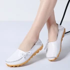 Женские балетки на плоской подошве, мокасины из натуральной кожи без застежки, мокасины для мам, осень 2019