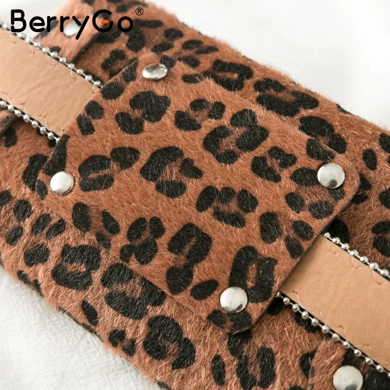 BerryGO, Леопардовый принт, поясная сумка для женщин, цепочка, пояс-кушак, поясная сумка, маленький чехол для телефона, сумка на пояс, поясная сумка, heupt