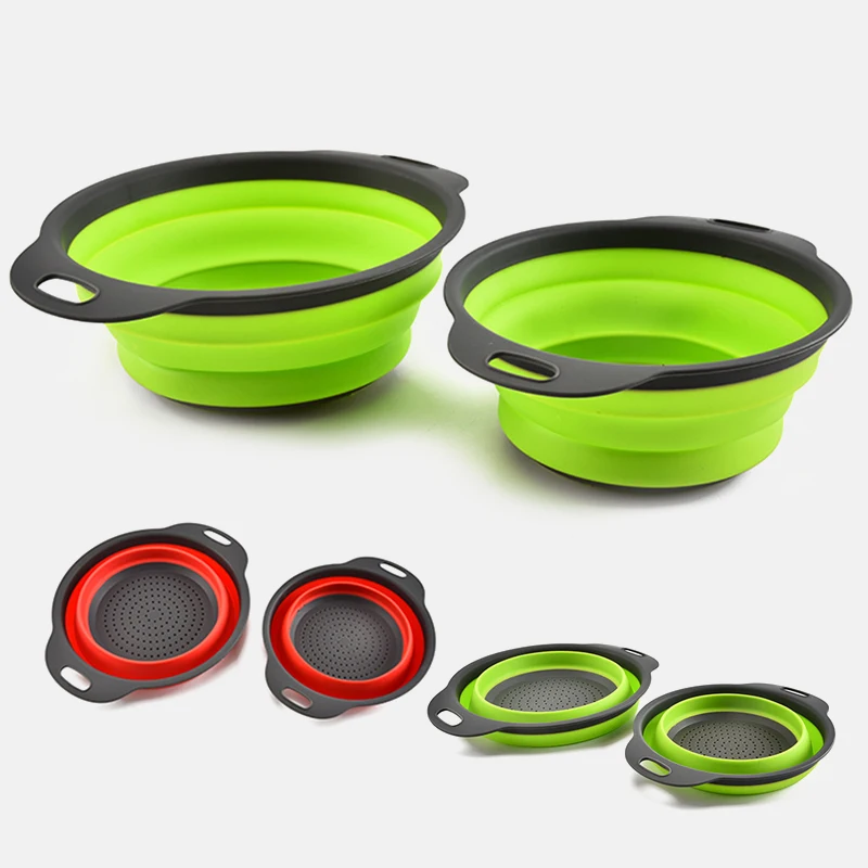 1Pc Foldable Fruit Vegetable Washing Basket Folding Drain Creative Retractable Colander Kitchen Gadgets | Дом и сад