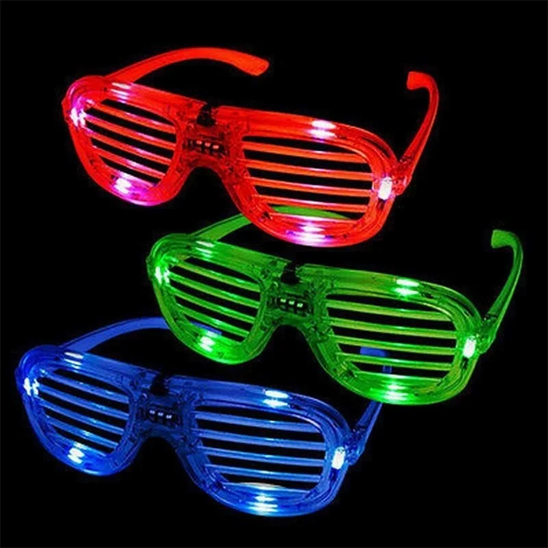 

Creative LED Glowing Glasses Boy Girls For Costume DJ Bright Supplies Light Up Shutter Glasses Party Supplies Decoration