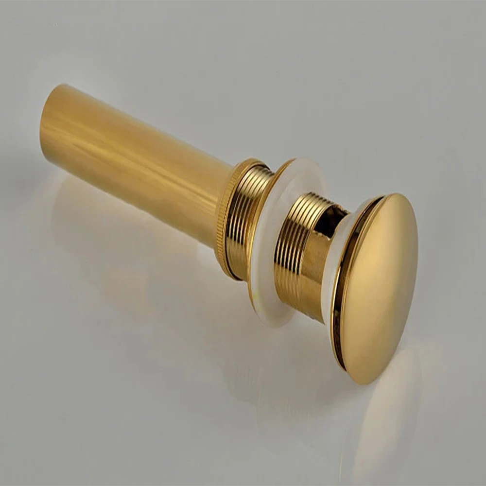 AODEYI латунный золотой сливной стопор для ванной комнаты с прорезью 1-1/2 раковина