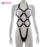 erotic lingerie leather cosplay clothes bdsm sex bondage set handcuffs nipple clamps gag whip sex toys for accessories shop