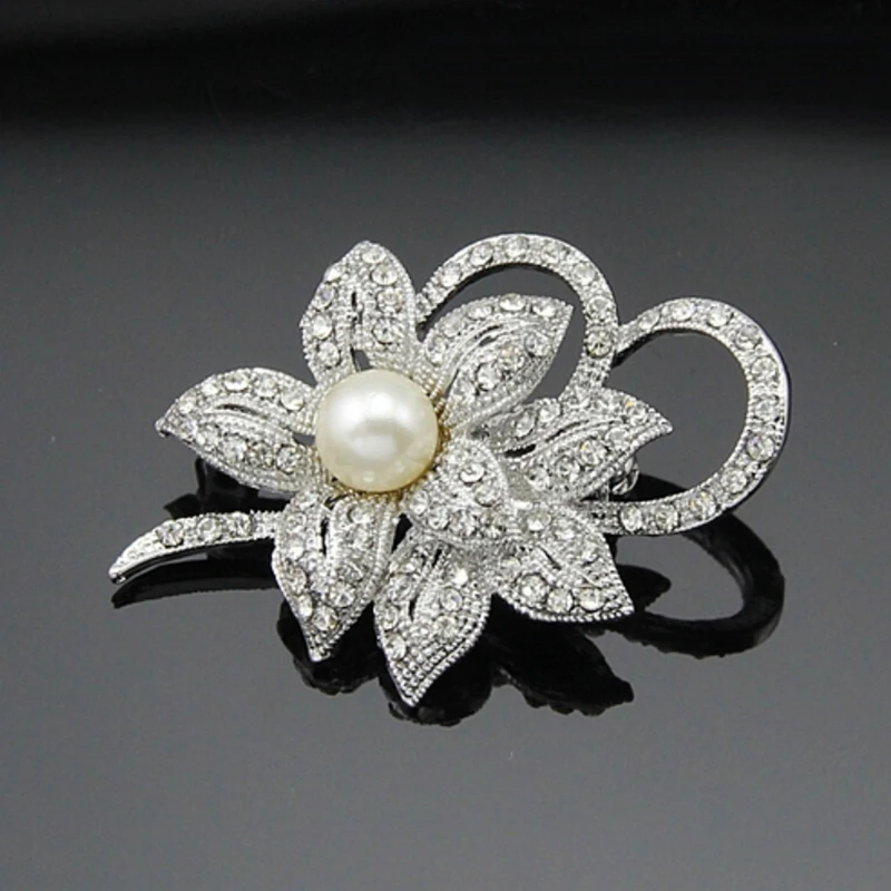 1 шт. Женская мода Очаровательная Снежинка имитация жемчуга Стразы Кристалл