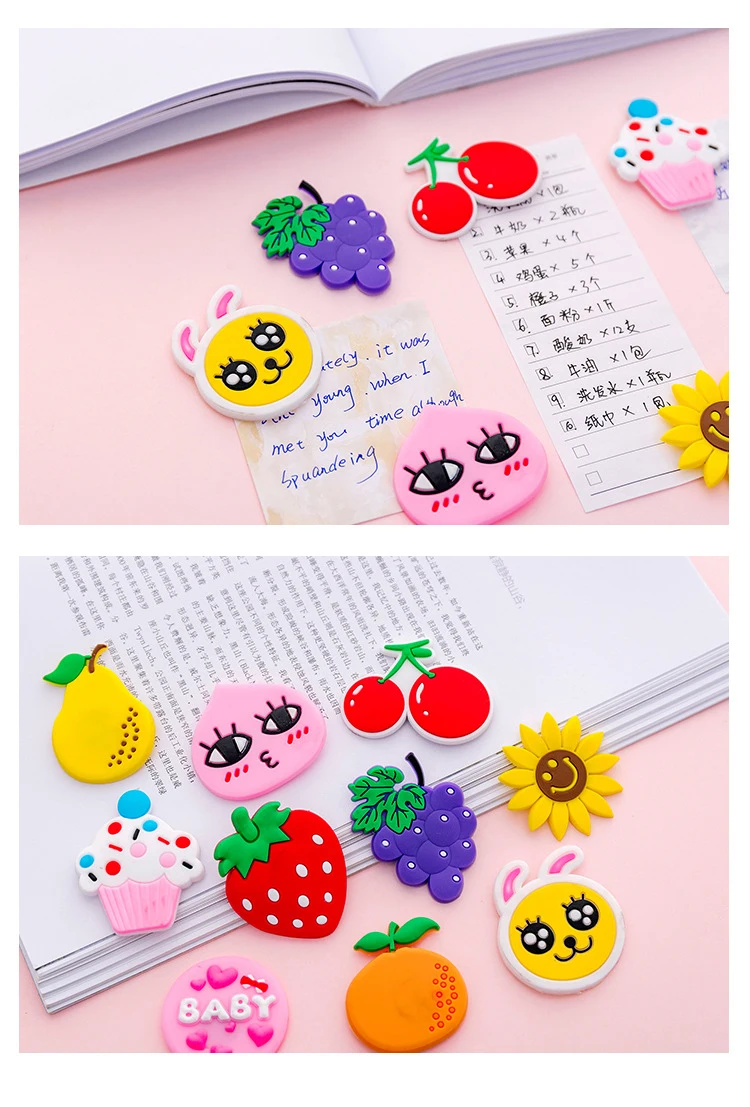 Kawaii Мультфильм фруктовая наклейка магнит холодильник декоративные магниты для холодильника Детские магниты доска сообщений магнит украшение дома