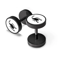 xintong 2021 new trend earrring stud style gothic scorpion design for man 1pair