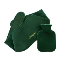 hot water bottle warm water bag pvc hot water pouch with soft plush hand waist warmer cover hot water bag