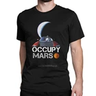 Мужские футболки занимать Марс мусс, Spacex Starman, Модная хлопковая футболка Mars Project, футболки с круглым вырезом, идея для подарка