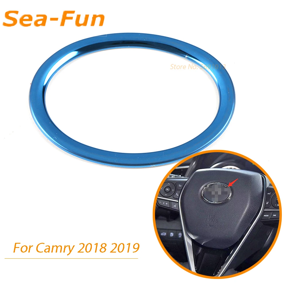 

For Toyota Camry 2018 2019 8th Stainless Steel Steering Wheel Ring Trim Cover Decoration Frame Interior Parts Car Accessories