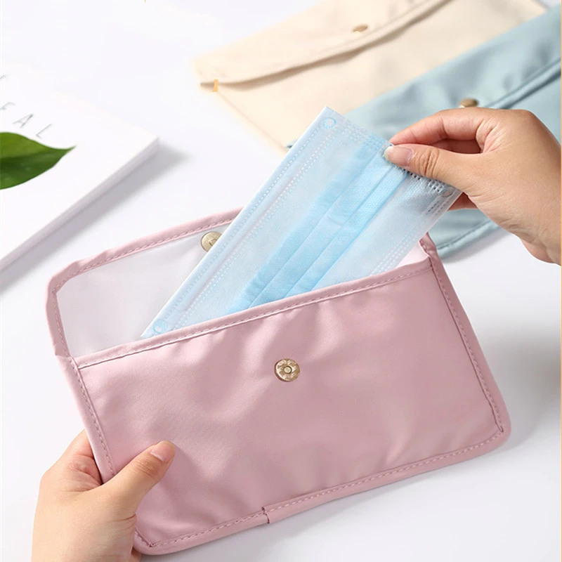 Мягкая сумка переносная маска коробка мyльтяшнaя мaскa хранения флип респиратор