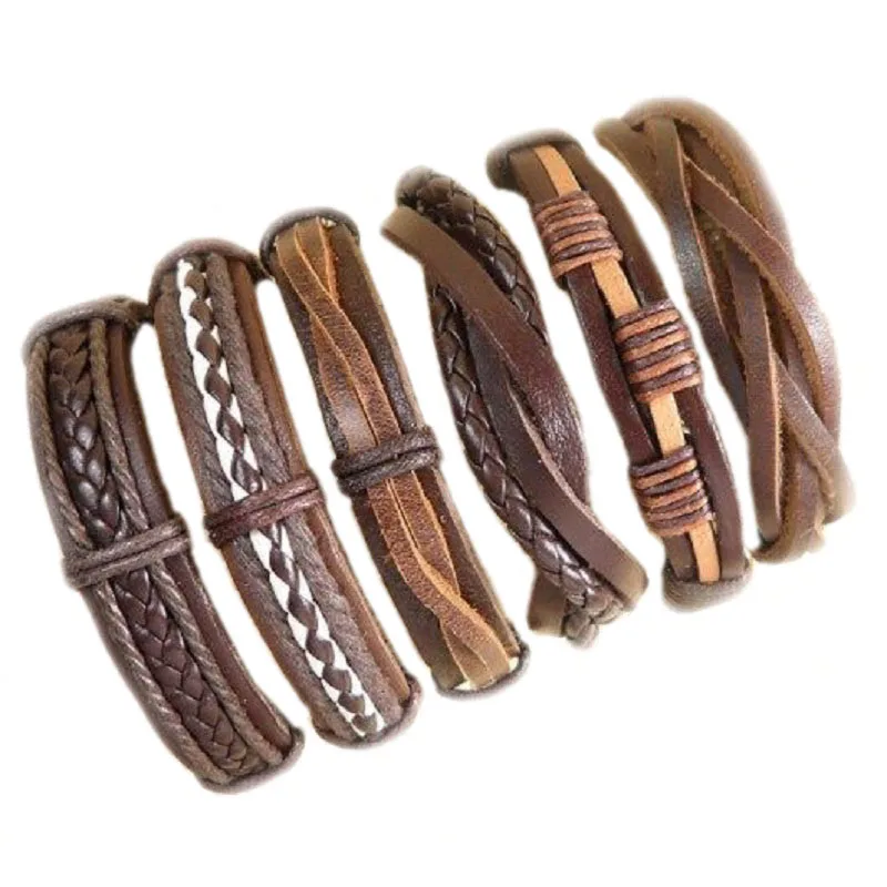 Мужской браслет ручной работы дружба оптовая продажа (6 шт./лот) этнический