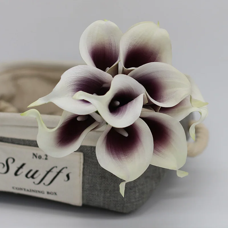 9 шт. Calla Lily Калла из латекса лилия свадебное украшение Цветочная композиция