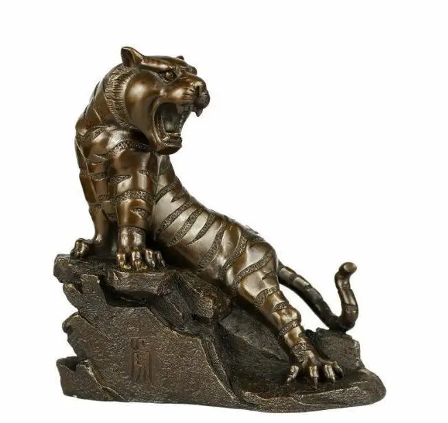 Китайский фэн шуй Бронзовый медь злой для денег богатства Зодиак тигр