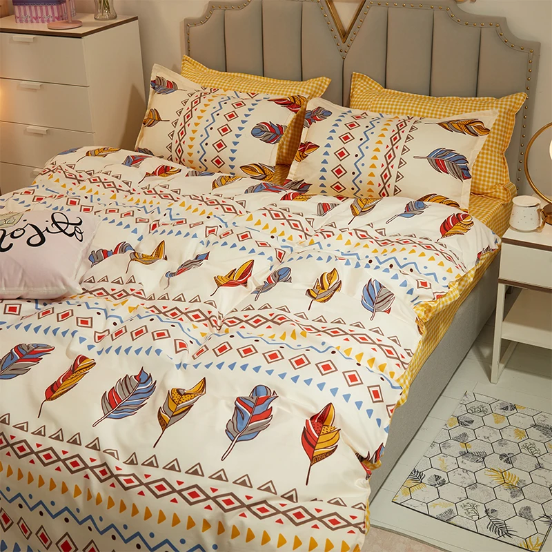 Комплекты постельного белья с перьями комплекты двуспального пододеяльником