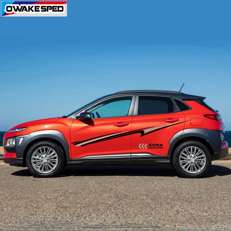 Двусторонние гоночные спортивные полосы для автомобильной двери Hyundai-KONA