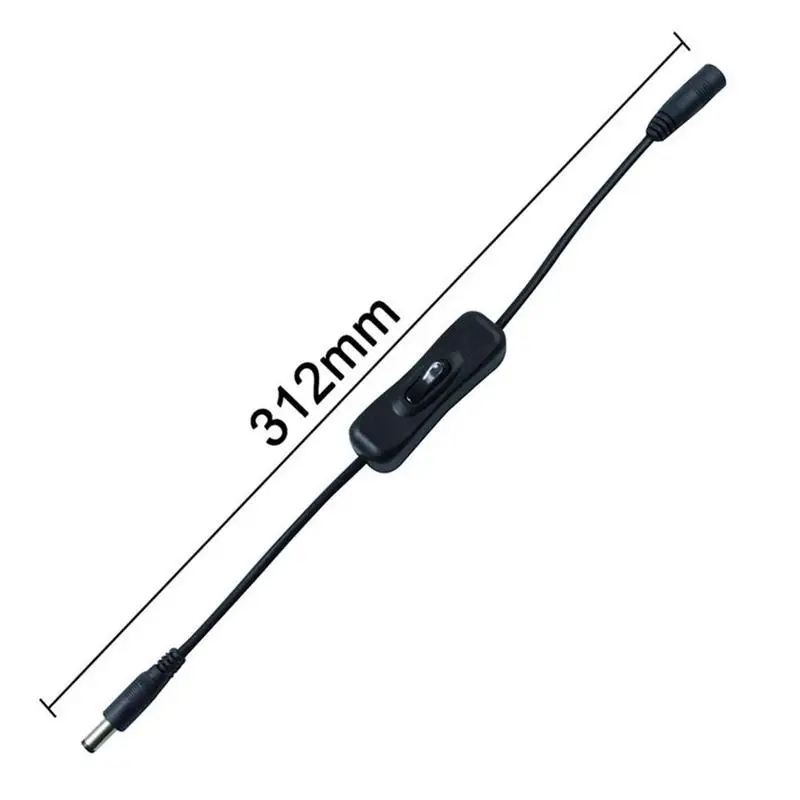 

DC Female Male Power Cable 5.5x2.1mm Inline For LED Light Strip Lamp M6C8