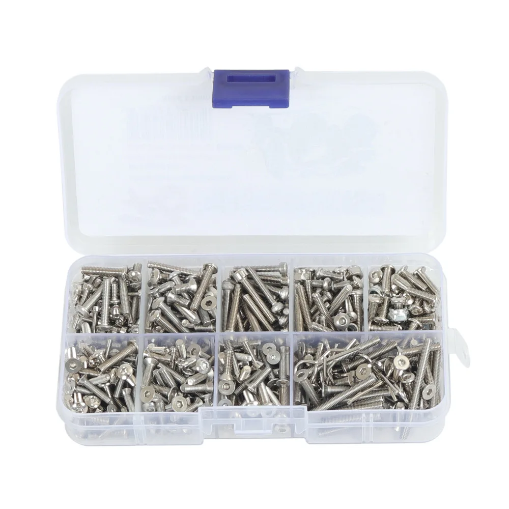 

420 Pieces Durable Stainless steel Screw Nuts Set For Axial SCX10 III Capra 1.9UTB RC Crawler Cars