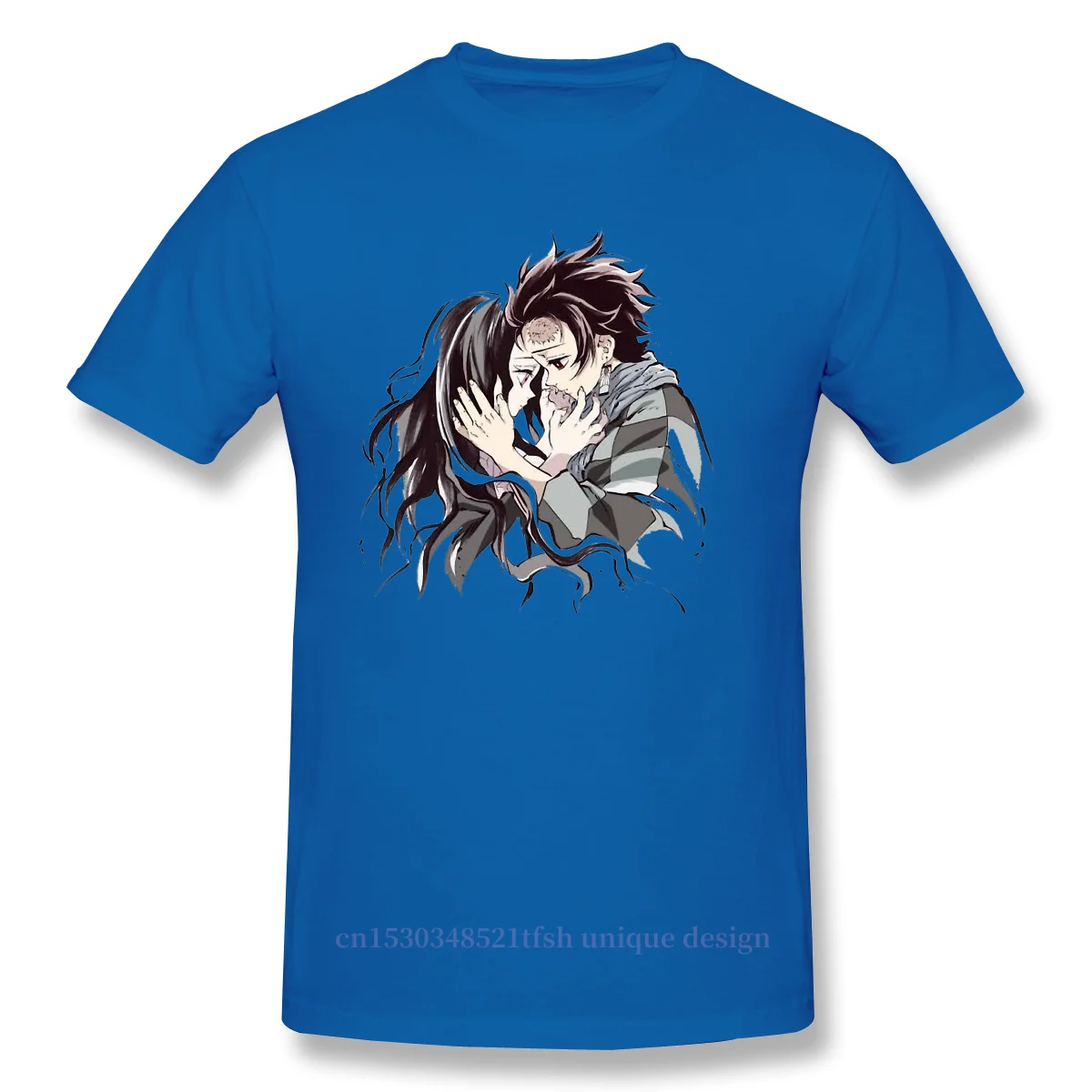 

Kamado Tanjiro No Uta T-Shirt Men Top Quality Cotton Short Summer Sleeve Anime Demon Slayer Janpanse Manga Casual Shirt Loose
