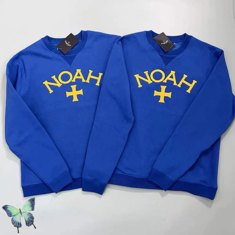 

1:1 High Quality Heavy Fabric Embroidery Yellow Noah Logo Oversized Sweatshirt Blue NOAH Sweatshirts
