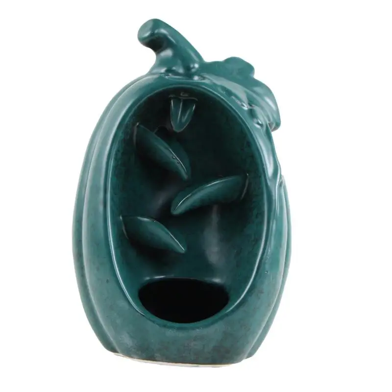 

Zen Backflow Incense Burner With 20 Pcs Cones Smoke Waterfall Incense Sticks Holder Cerative Home Decor Porcelain Censer